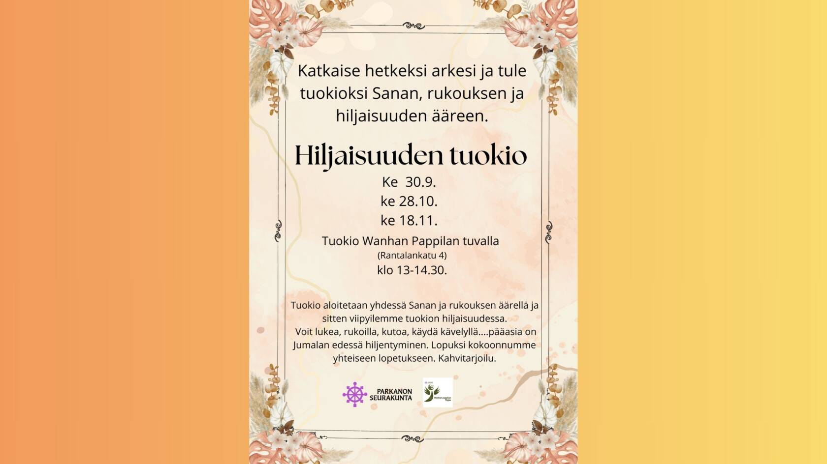 Hiljaisuuden tuokion mainos